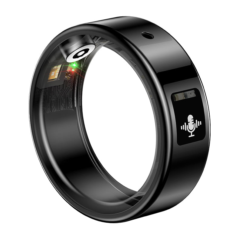 R12 Smart Ring — IP68 Waterproof, AI Recording & Translation, Heart Rate & Sleep Monitoring