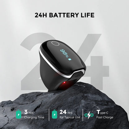 R13 O2Ring — Continuous Blood Oxygen SpO2 & Pulse Rate Monitor, 16-Hour Battery, Sleep Apnea Tracking