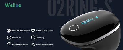 R13 O2Ring — Continuous Blood Oxygen SpO2 & Pulse Rate Monitor, 16-Hour Battery, Sleep Apnea Tracking