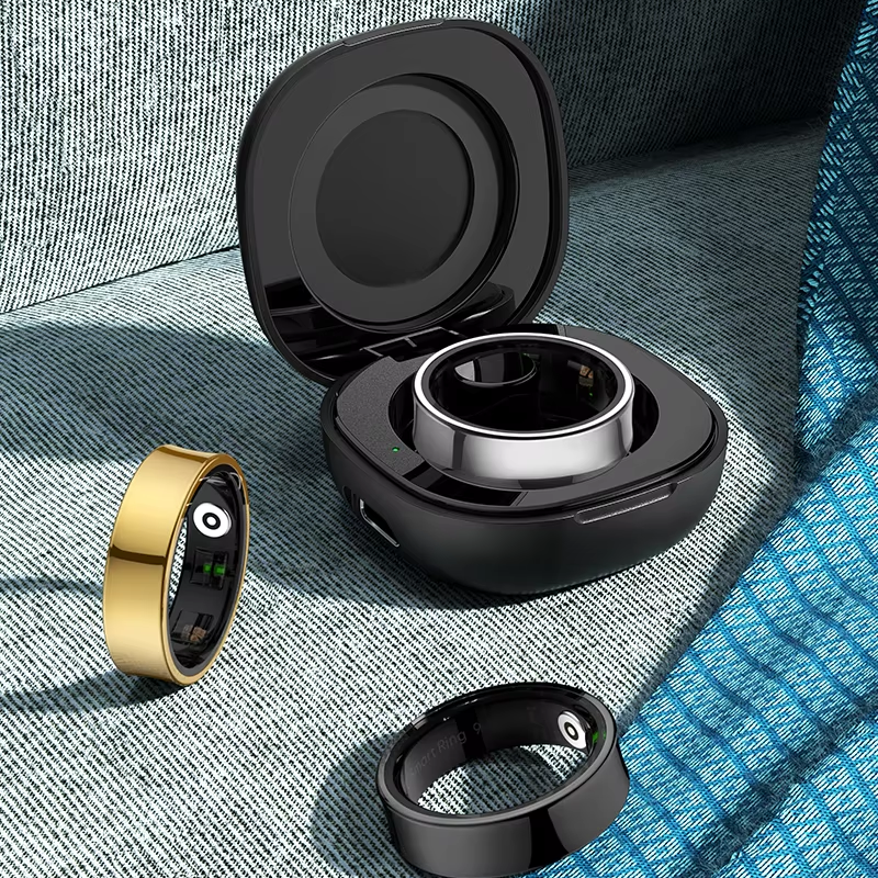 RZ09 Smart Fitness Ring — Stainless Steel, 5ATM Waterproof, Skin Temperature, Heart Rate & Sleep | 5–7 Day Battery