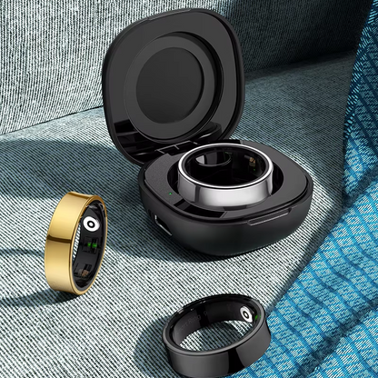 RZ09 Smart Fitness Ring — Stainless Steel, 5ATM Waterproof, Skin Temperature, Heart Rate & Sleep | 5–7 Day Battery