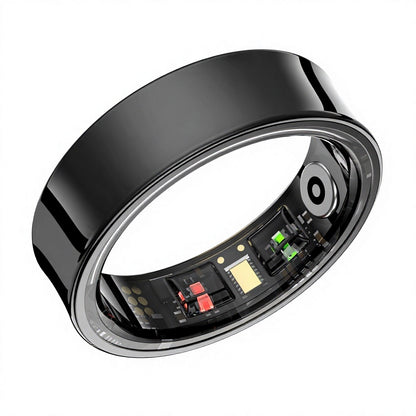 RZ09 Smart Fitness Ring — Stainless Steel, 5ATM Waterproof, Skin Temperature, Heart Rate & Sleep | 5–7 Day Battery