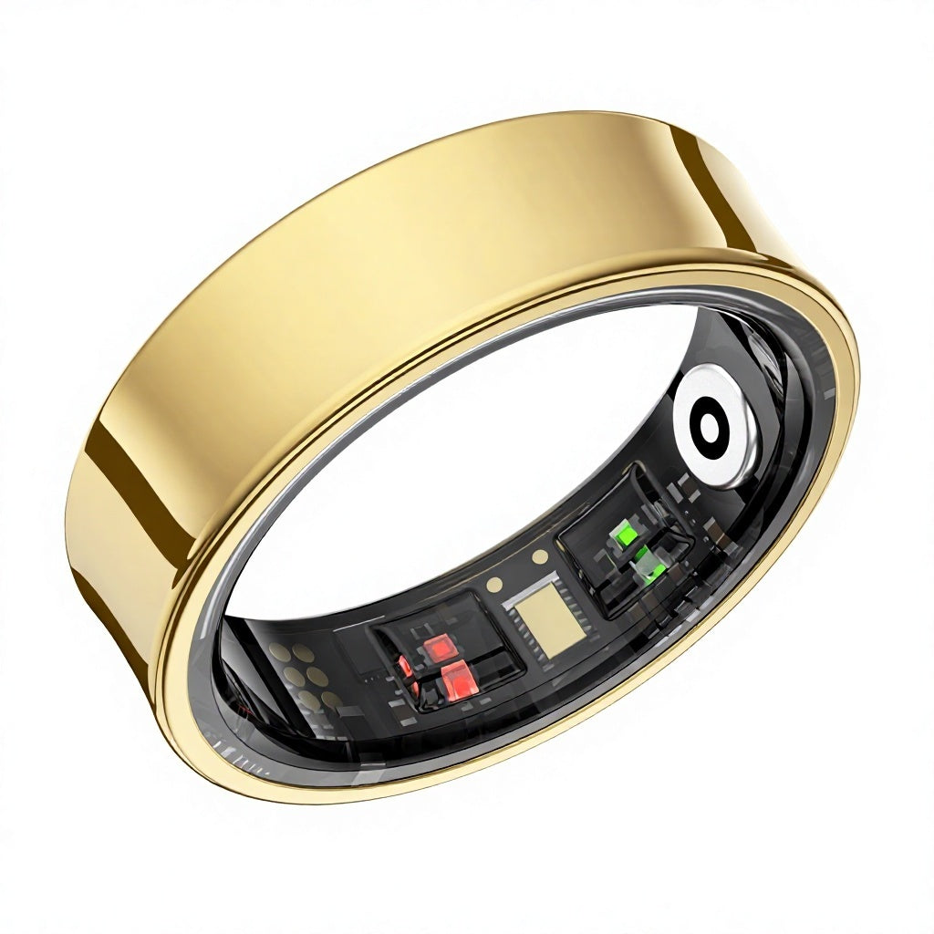 RZ09 Smart Fitness Ring — Stainless Steel, 5ATM Waterproof, Skin Temperature, Heart Rate & Sleep | 5–7 Day Battery