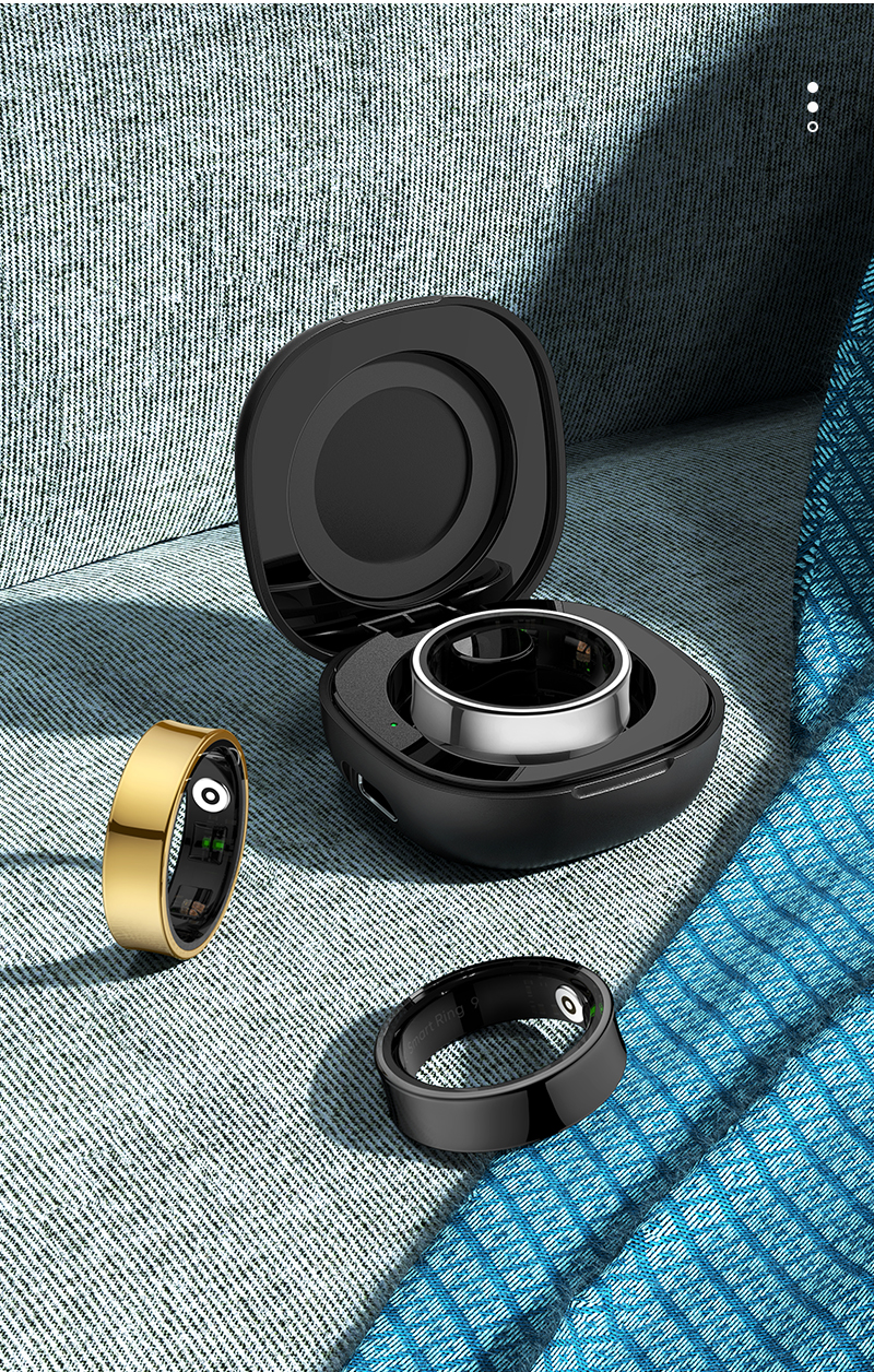 RZ09 Smart Fitness Ring — Stainless Steel, 5ATM Waterproof, Skin Temperature, Heart Rate & Sleep | 5–7 Day Battery