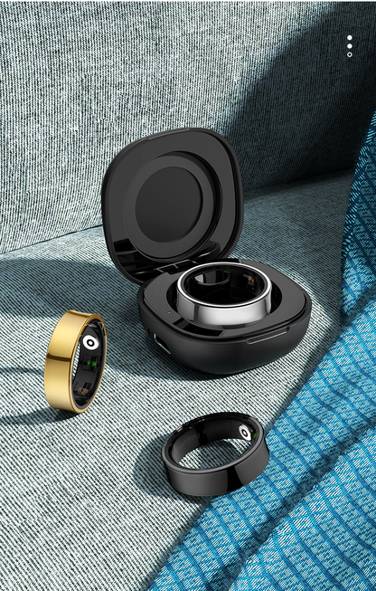 RZ09 Smart Fitness Ring — Stainless Steel, 5ATM Waterproof, Skin Temperature, Heart Rate & Sleep | 5–7 Day Battery