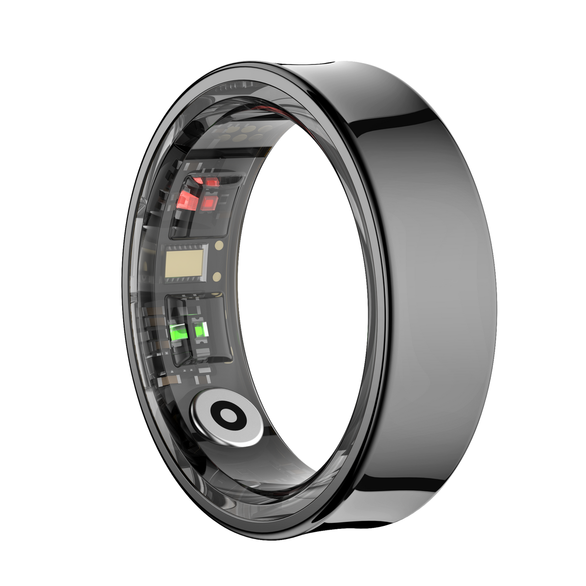 RZ09 Smart Fitness Ring — Stainless Steel, 5ATM Waterproof, Skin Temperature, Heart Rate & Sleep | 5–7 Day Battery