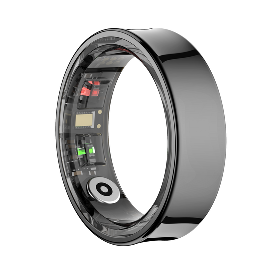 RZ09 Smart Fitness Ring — Stainless Steel, 5ATM Waterproof, Skin Temperature, Heart Rate & Sleep | 5–7 Day Battery