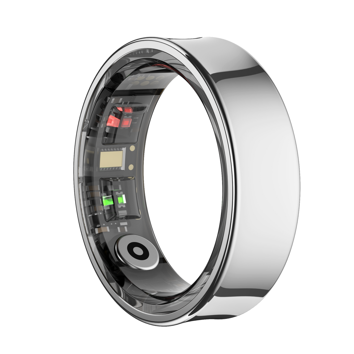 RZ09 Smart Fitness Ring — Stainless Steel, 5ATM Waterproof, Skin Temperature, Heart Rate & Sleep | 5–7 Day Battery