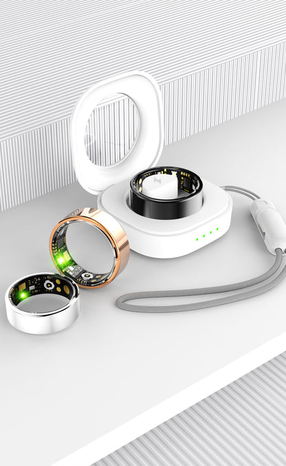 R15 Smart Ring — IP68 Waterproof, Heart Rate & Blood Pressure, Sleep & SpO2 Monitoring | Magnetic Charging | iOS & Android