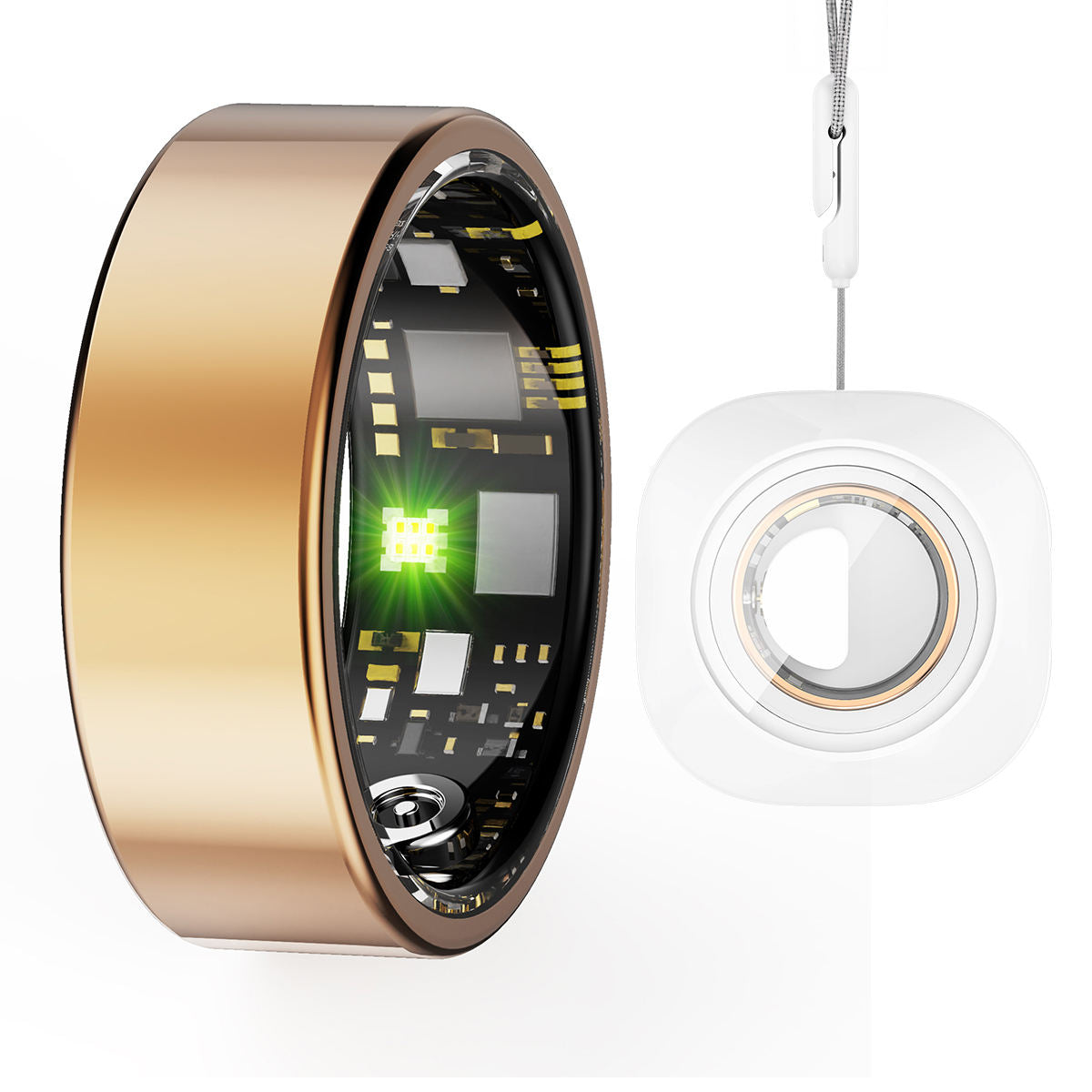 R15 Smart Ring — IP68 Waterproof, Heart Rate & Blood Pressure, Sleep & SpO2 Monitoring | Magnetic Charging | iOS & Android