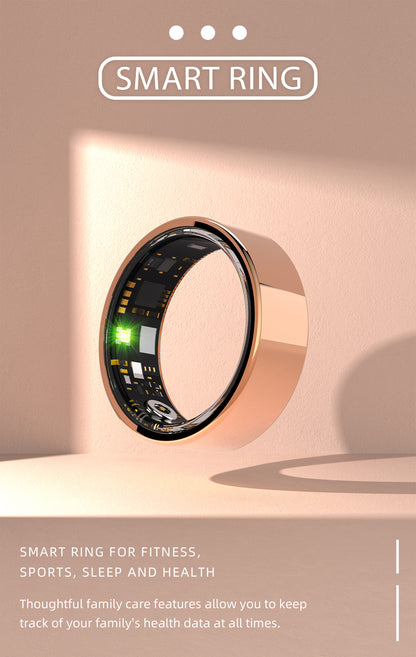 R15 Smart Ring — IP68 Waterproof, Heart Rate & Blood Pressure, Sleep & SpO2 Monitoring | Magnetic Charging | iOS & Android