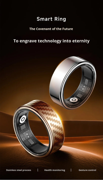 R16 Smart Ring — Heart Rate, Blood Oxygen, HRV, Sleep & Stress Tracking | IP68+5ATM | iOS & Android