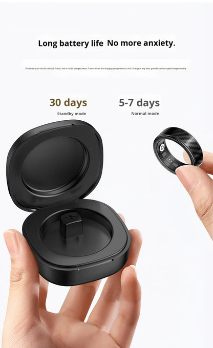 R16 Smart Ring — Heart Rate, Blood Oxygen, HRV, Sleep & Stress Tracking | IP68+5ATM | iOS & Android