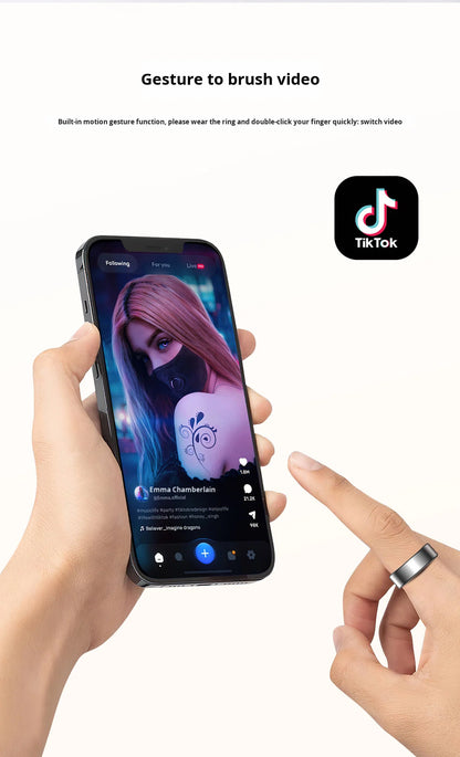 R16 Smart Ring — Heart Rate, Blood Oxygen, HRV, Sleep & Stress Tracking | IP68+5ATM | iOS & Android