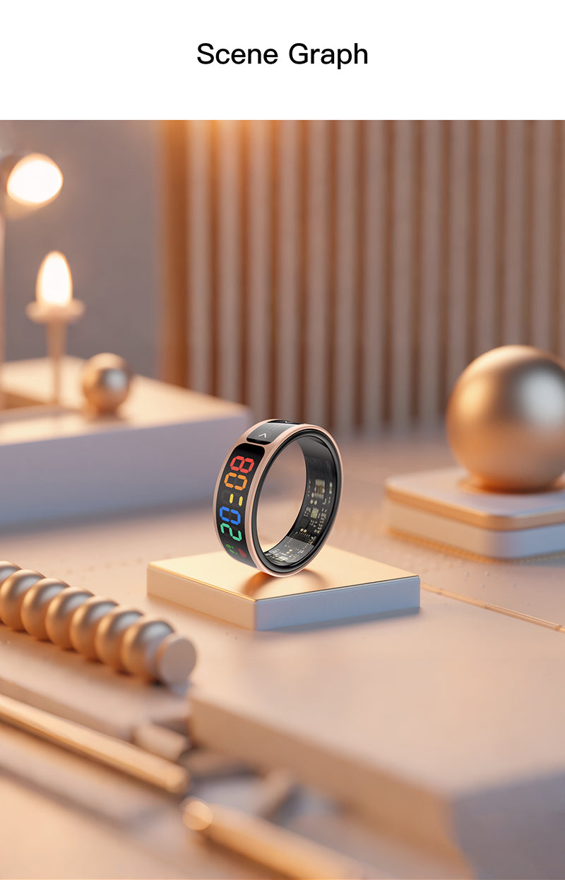 R17 Smart Ring — Heart Rate, Blood Pressure, SpO2 & Sleep Tracking | 5ATM Waterproof | Lefun Health App | Sizes 8–12
