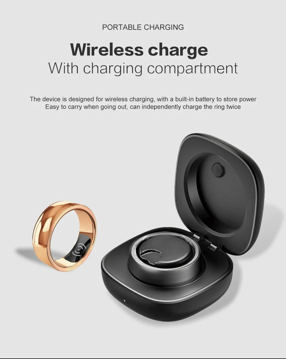 R18 Smart Ring, Waterproof Fitness Tracker with Heart Rate, Blood Oxygen & Sleep Monitoring