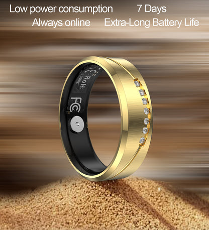 R19 Smart Ring, IP68 Waterproof Health Tracker with Heart Rate, Sleep & Pedometer