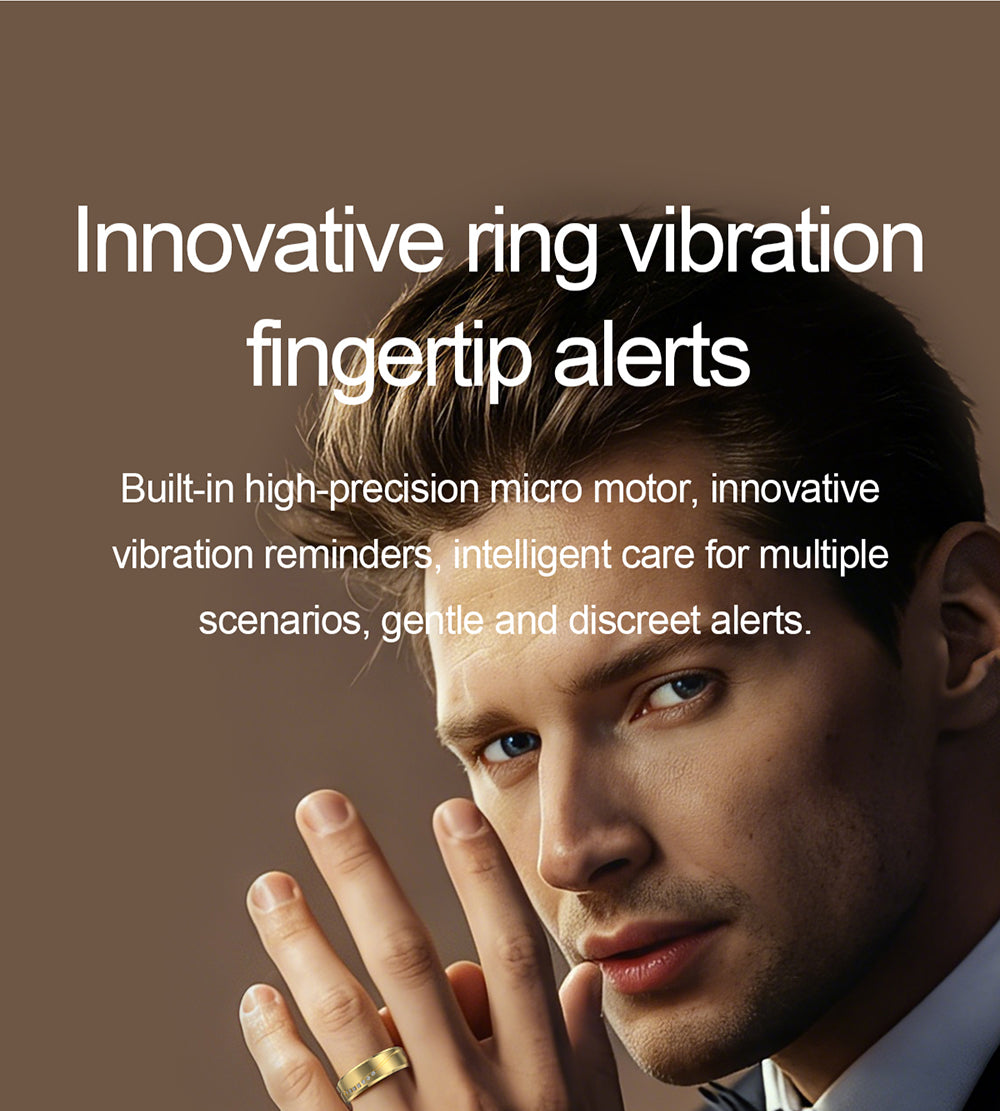 R19 Smart Ring, IP68 Waterproof Health Tracker with Heart Rate, Sleep & Pedometer