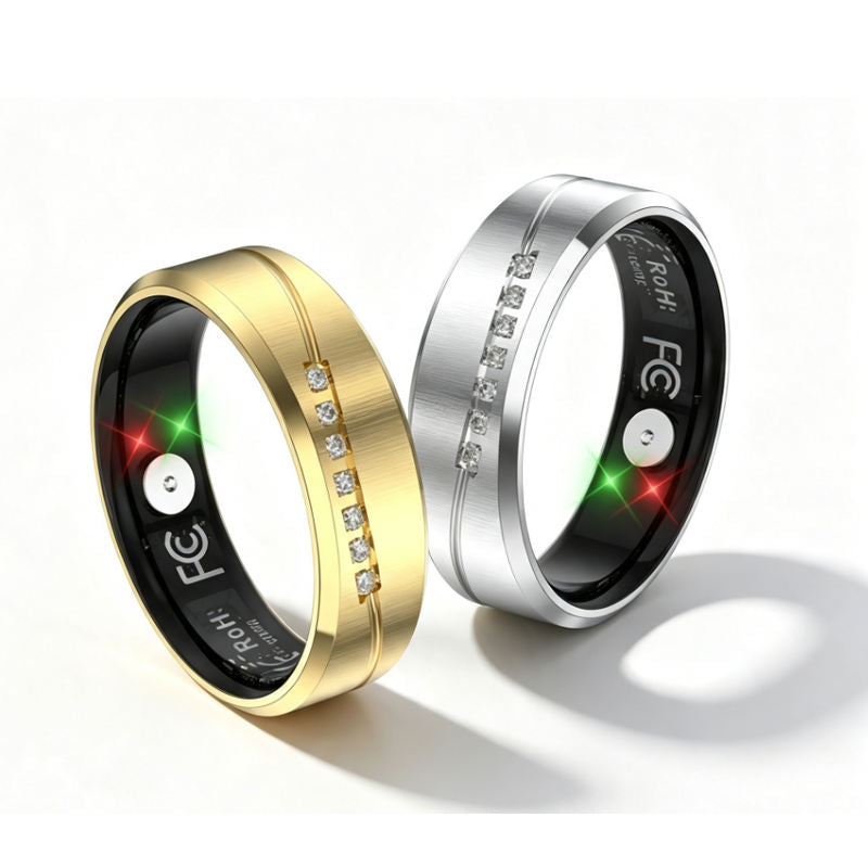 R19 Smart Ring, IP68 Waterproof Health Tracker with Heart Rate, Sleep & Pedometer