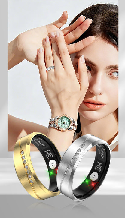 R19 Smart Ring, IP68 Waterproof Health Tracker with Heart Rate, Sleep & Pedometer