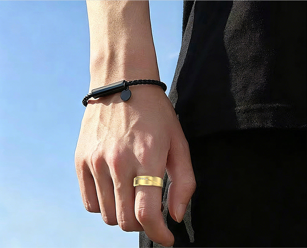 R19 Smart Ring, IP68 Waterproof Health Tracker with Heart Rate, Sleep & Pedometer
