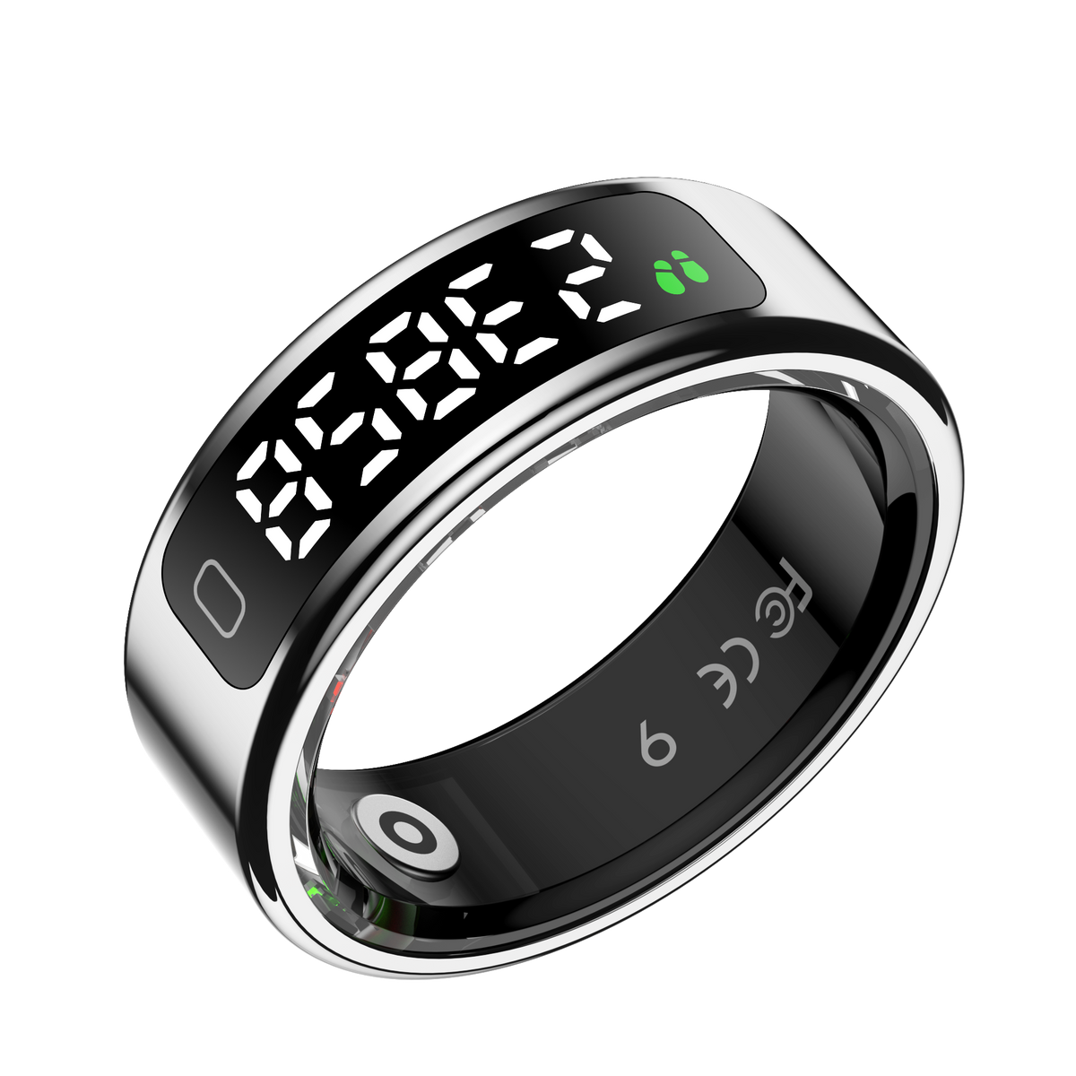 R20 Smart Ring, Heart Rate & Blood Oxygen Tracker with Sleep, Pedometer, Remote Control & Photo Display