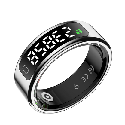 R20 Smart Ring, Heart Rate & Blood Oxygen Tracker with Sleep, Pedometer, Remote Control & Photo Display
