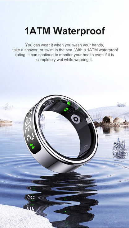 R20 Smart Ring, Heart Rate & Blood Oxygen Tracker with Sleep, Pedometer, Remote Control & Photo Display