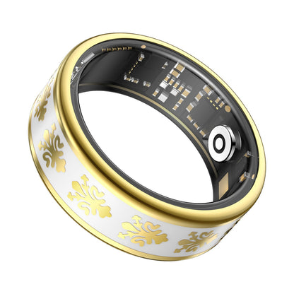 R2 Enamel Smart Ring – Heart Rate, Sleep & Stress Tracker, IP68 Waterproof