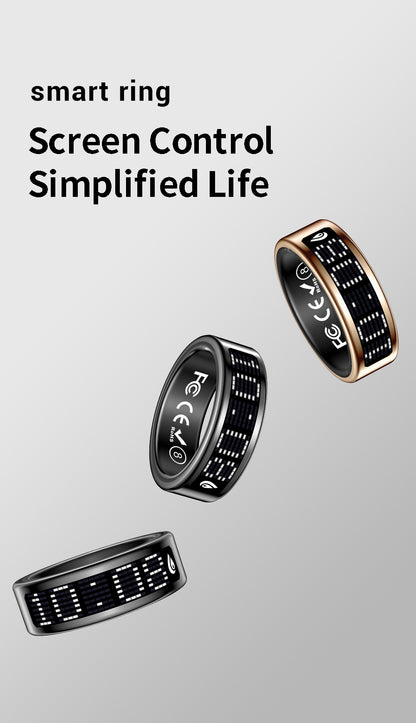 R3 Smart Ring with Prayer Counter & Call Display – IP68 Health Tracker