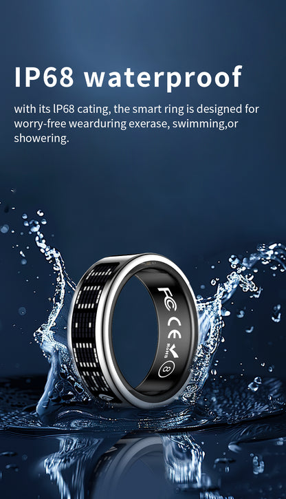 R3 Smart Ring with Prayer Counter & Call Display – IP68 Health Tracker