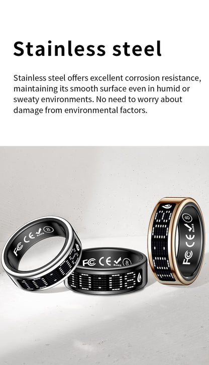 R3 Smart Ring with Prayer Counter & Call Display – IP68 Health Tracker