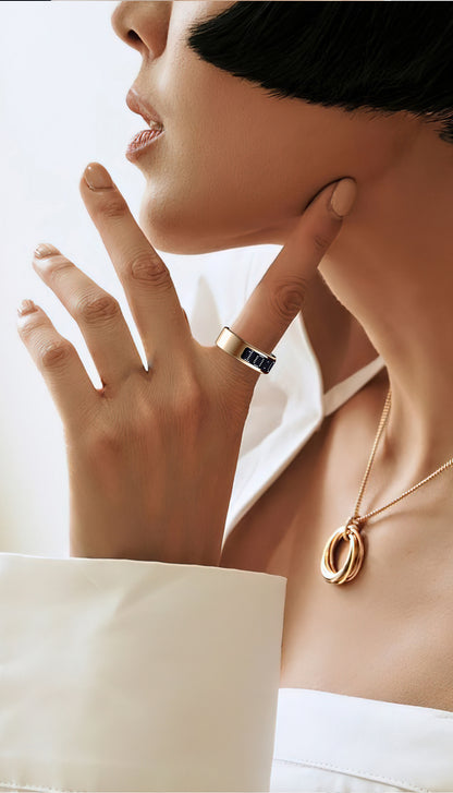 R3 Smart Ring with Prayer Counter & Call Display – IP68 Health Tracker