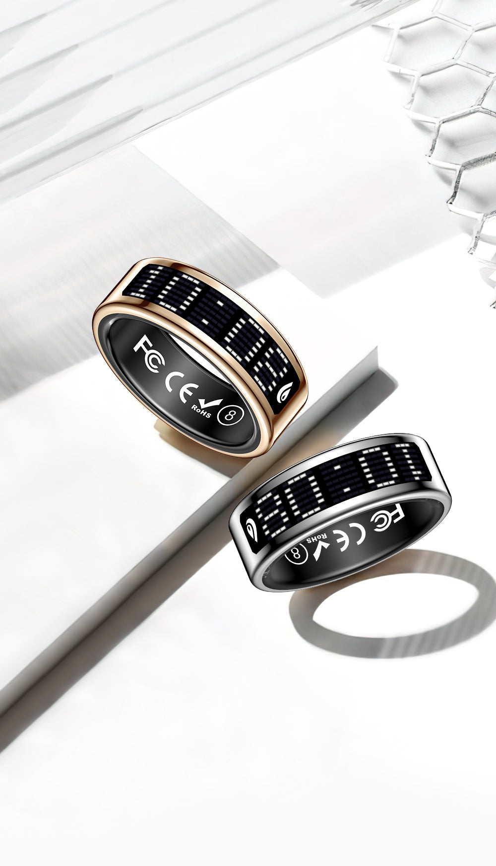 R3 Smart Ring with Prayer Counter & Call Display – IP68 Health Tracker