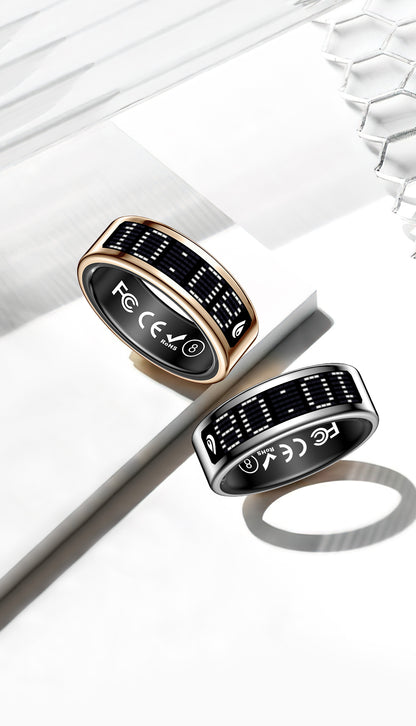 R3 Smart Ring with Prayer Counter & Call Display – IP68 Health Tracker