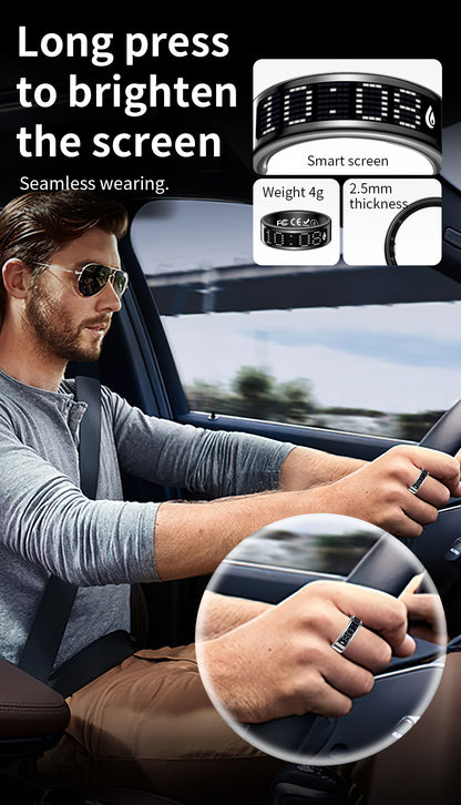 R3 Smart Ring with Prayer Counter & Call Display – IP68 Health Tracker