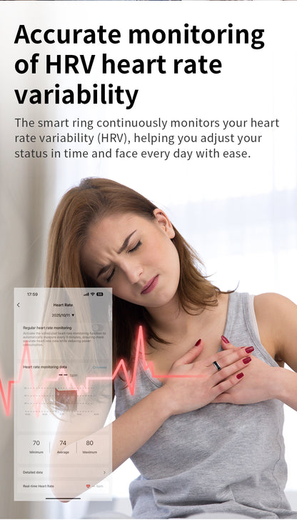 R3 Smart Ring with Prayer Counter & Call Display – IP68 Health Tracker