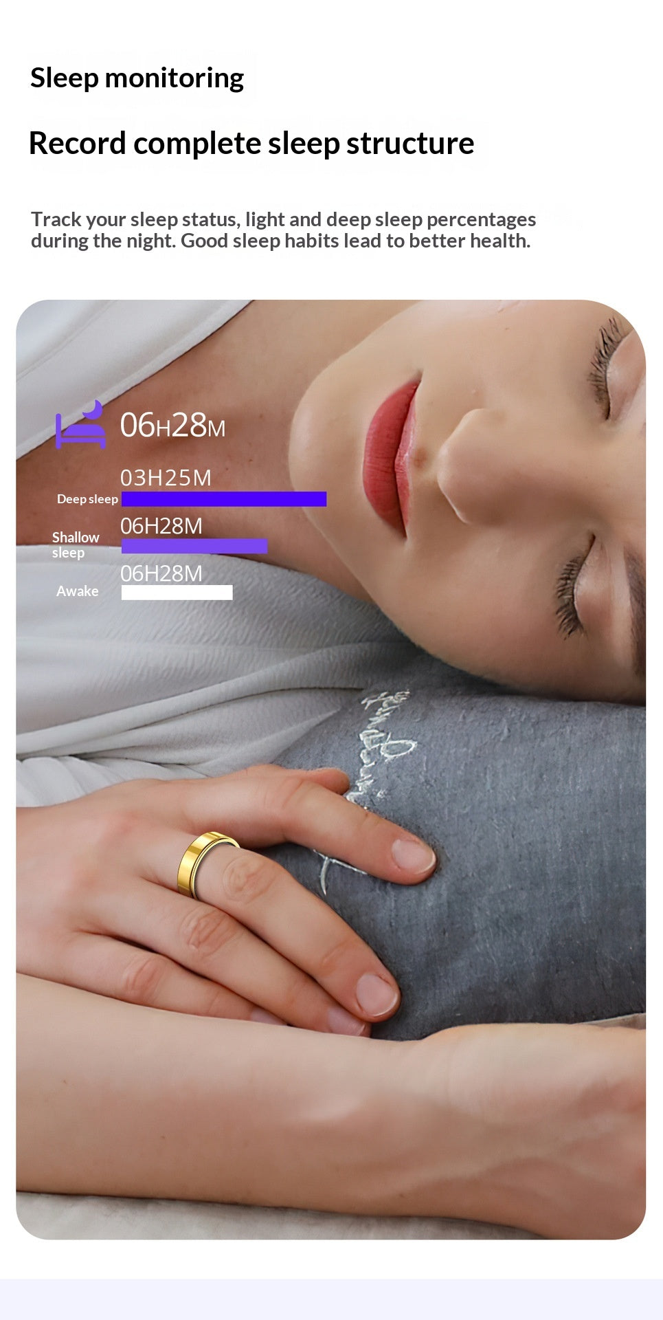 R5 Alloy AMOLED Smart Ring – Heart Rate, Blood Oxygen & Sleep Tracker | IP68 | Magnetic Charging