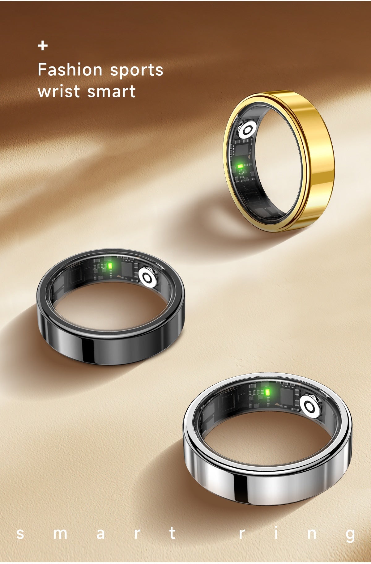 R5 Alloy AMOLED Smart Ring – Heart Rate, Blood Oxygen & Sleep Tracker | IP68 | Magnetic Charging