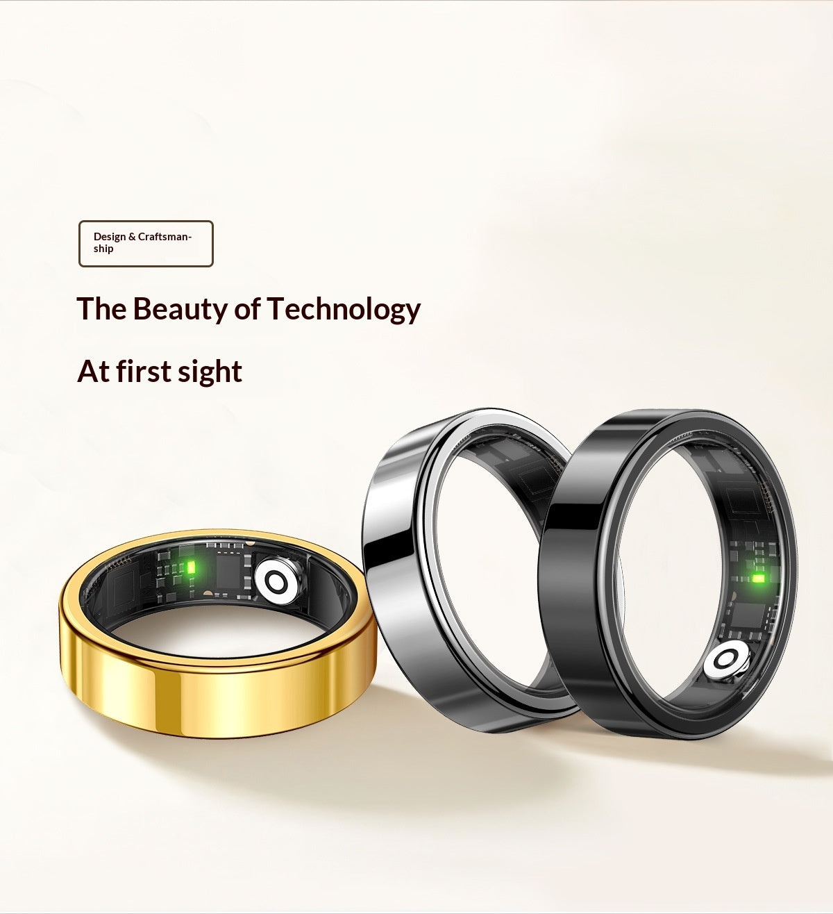 R5 Alloy AMOLED Smart Ring – Heart Rate, Blood Oxygen & Sleep Tracker | IP68 | Magnetic Charging
