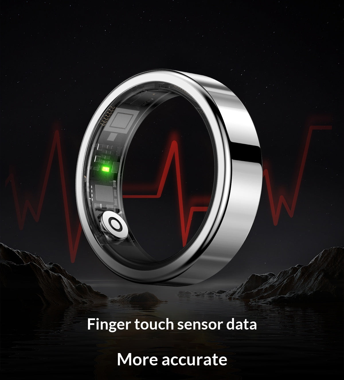 R5 Alloy AMOLED Smart Ring – Heart Rate, Blood Oxygen & Sleep Tracker | IP68 | Magnetic Charging