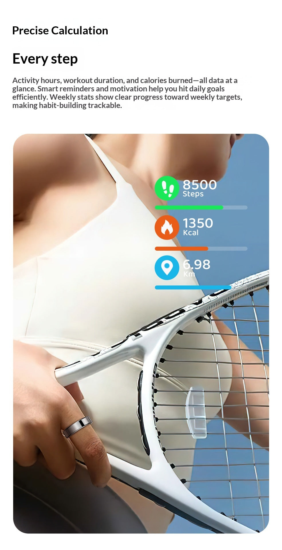 R5 Alloy AMOLED Smart Ring – Heart Rate, Blood Oxygen & Sleep Tracker | IP68 | Magnetic Charging