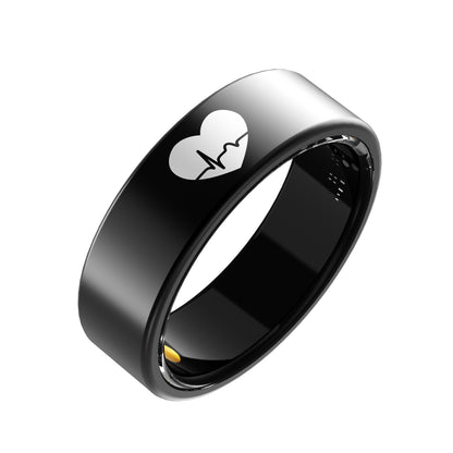 R6 Titanium Smart Ring – ECG, Heart Rate, Blood Oxygen & Sleep Tracker | OLED Display | IP68 Waterproof | BLE