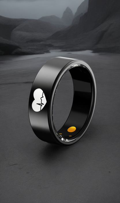R6 Titanium Smart Ring – ECG, Heart Rate, Blood Oxygen & Sleep Tracker | OLED Display | IP68 Waterproof | BLE