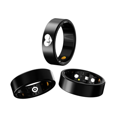 R6 Titanium Smart Ring – ECG, Heart Rate, Blood Oxygen & Sleep Tracker | OLED Display | IP68 Waterproof | BLE