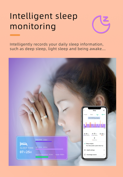 R7 Enamel Smart Ring – AI Health Tracker | Heart Rate, SpO2, Sleep | OLED Display | IP68 | Stainless Steel