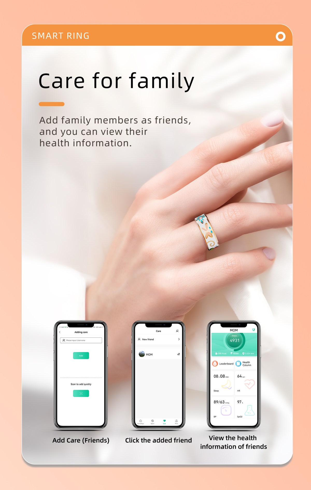 R7 Enamel Smart Ring – AI Health Tracker | Heart Rate, SpO2, Sleep | OLED Display | IP68 | Stainless Steel