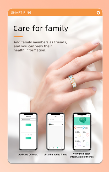 R7 Enamel Smart Ring – AI Health Tracker | Heart Rate, SpO2, Sleep | OLED Display | IP68 | Stainless Steel