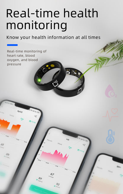 R8 NFC Smart Ring – HRV, Heart Rate, Blood Oxygen & Sleep Tracker | NFC Access Control | IP68 | Magnetic Charging