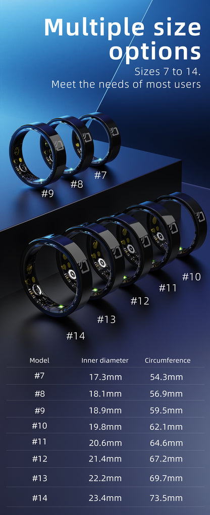 R8 NFC Smart Ring – HRV, Heart Rate, Blood Oxygen & Sleep Tracker | NFC Access Control | IP68 | Magnetic Charging